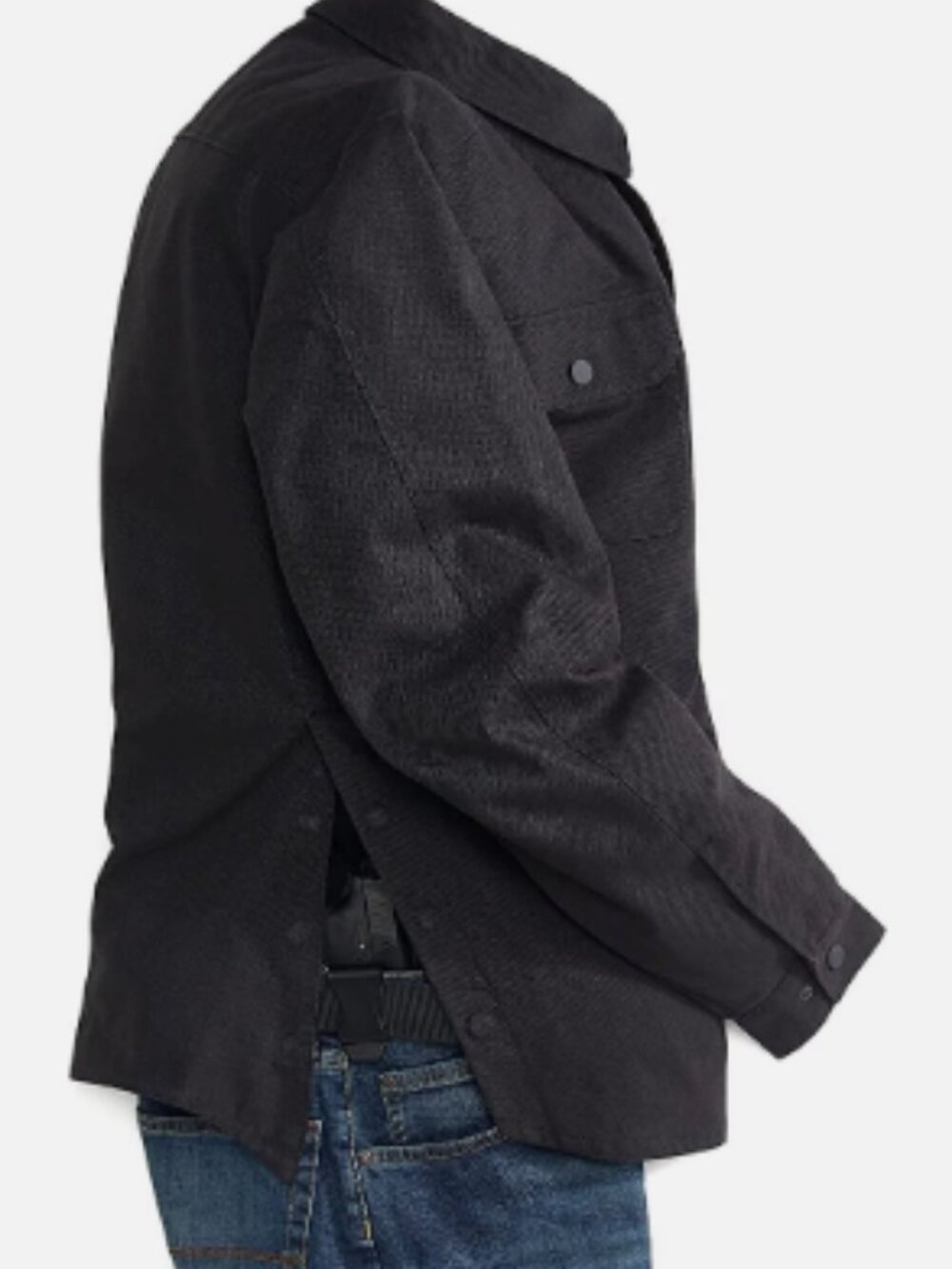 Men's Concealed Carry Flannel Lined Canvas Shirt Jacket + LS Henley | 3XL - Picture 11 of 12